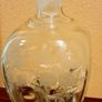Antique hourglass shaped glass decanter Image 3