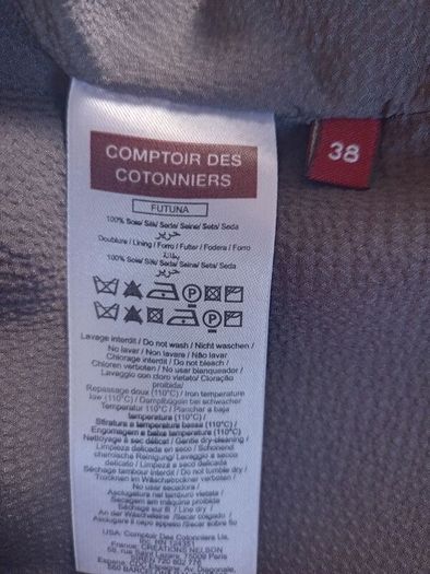 100% Silk Dress - French brand - Comptoirs des Cotonniers