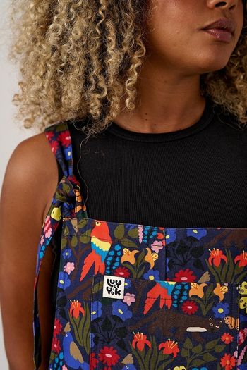 Lucy & Yak Dungarees Animals & Flowers Print