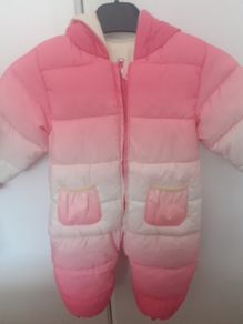 New baby snowsuit .No tags but never worn with fleece lining .A generous size 0-3months