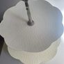 Reduced Gorgeous Daisy shaped two tier hammered enamel nickel plated metal cake stand Image 2