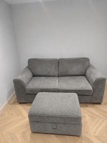 DFS Orka 2 Seater Sofa Bed & Storage Footstool