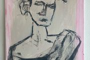Original Painting Irish  Figurative Roman Statue Painting Original Art contemporary Irish art