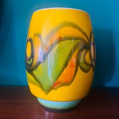1970s Poole pottery Delphis vase size 83 signed AF