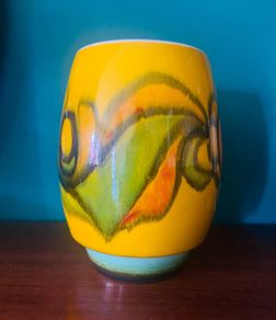 1970s Poole pottery Delphis vase size 83 signed AF