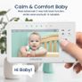 Babysense V43: Video Baby Monitor with 2 Cameras, Non Wifi, Split Screen & Night Light Machine Image 2
