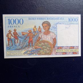 Madagascar 1994.1000 francs Uncirculated banknote.