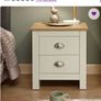 Bedside Table Loretta 45cm W Wood Cream Color Image 5