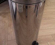 Stainless steel effect Metal Pedal Bin - 30L