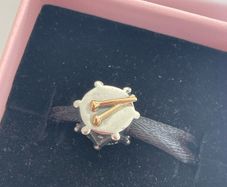 Pandora Two Tone Drummer Charm with 14k Gold Drum Sticks