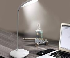 Desk Lamp, USB Portable Eye-Care LED Desk lamp, 3 Level Dimmer Suitable for Reading/Relaxation/Bedtime,Night Light,Flexible Neck,Touch-Sensitive Control Panel