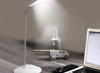 Desk Lamp, USB Portable Eye-Care LED Desk lamp, 3 Level Dimmer Suitable for Reading/Relaxation/Bedtime,Night Light,Flexible Neck,Touch-Sensitive Control Panel