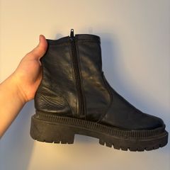 Real leather boots