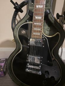 condor electric guitar, distortion pedal and amp