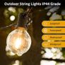 FREE EXPRESS SHIPPING LED Outdoor String Lights Mains Powered with Plastic Bulbs, 30FT Garden Patio String Lights Outdoor Festoon Lights with 16+1 E12 Bulbs for Indoor & Outdoor Image 3