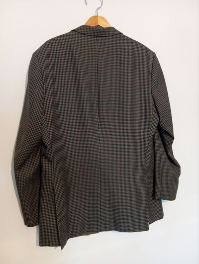 Vintage Magee Tailored Tweed Blazer Mens XL / 44L 46L Brown Houndstooth Jacket
