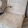 Modern Neautral Grey Corduroy Armless Accent Chair / Lounge Chair Image 5