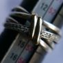 Vintage 9Ct Yellow Gold 375 and Sterling Silver 925 Ring,  Hallmarked 375 - 925  , 3,74g size N1/2 Image 7