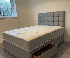 4ft Small Double Divan Beds Available With Different Designs Of Headboards & Optional Drawers