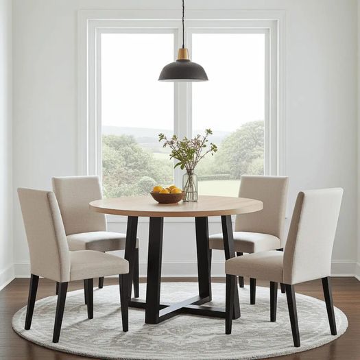 FLEXI 170 Extendable Round Dining Table Laminated