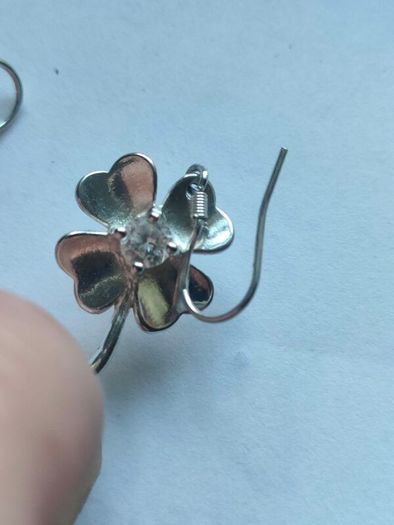 A pair of Sterling Silver earrings.