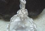 Druzy wirewrapped pendant.Gemstone pendant,Gemstone jewellery