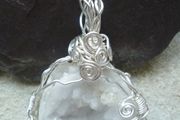 Druzy wirewrapped pendant.Gemstone pendant,Gemstone jewellery
