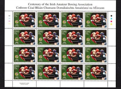 2011 Ireland Irish Amateur Boxing Association Centenary Commemorative Stamps Sheetlet Plate 1A1A1A1A Mint Never Hinged (MNH)
