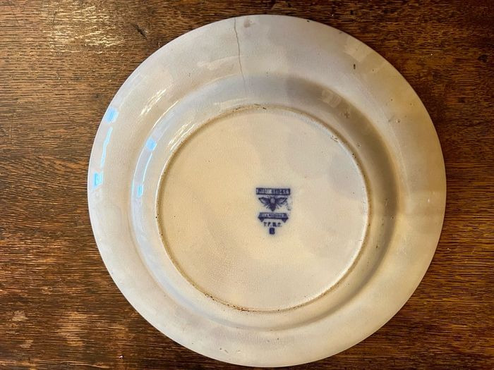 Antique Blue Tf & Sons Plate