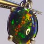 Ethiopian Black Opal 1.19 ct, S925 Silver Pendant rhodium plated Image 5
