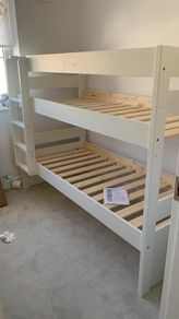 Uno bunk bed with under bed storage with mattresses