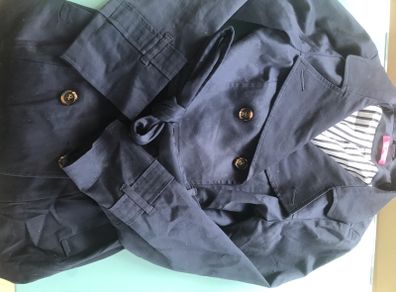 Trench navy coat Mac style