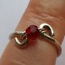 Handmade Sterling Silver Ring with Glass Image 2