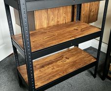 Rack shelf for up to 3 guitar amps