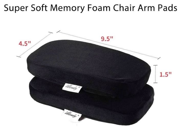 Aloudy Ergonomic Memory Foam Office Chair Armrest Pads