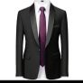 Men Slim 3 Pieces Set Business Networking Formal Tuxedo Prom Suit Male Groom Wedding Blazers Dress Jacket Coat Pants Vest Image 3
