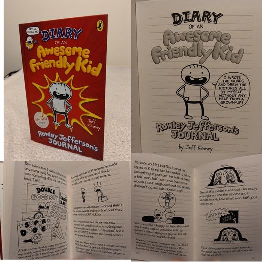 Diary of an awesome friendly kid by Jeff Kinney HARDBACK