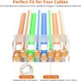 RJ45 Crimp Tool - 3 in 1 Pass Through Ethernet Crimping Tool Kit with 20PCS CAT7 Gold-Plated Copper Shielded Connectors & 20PCS Protection Covers for 8P CAT5 Cat6 CAT7 & 6P RJ11 RJ12 Image 7