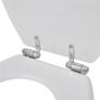 Toilet Seats with Soft Close Lids 2 pcs MDF White Image 6