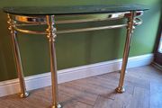 Brass and Glass Console Table