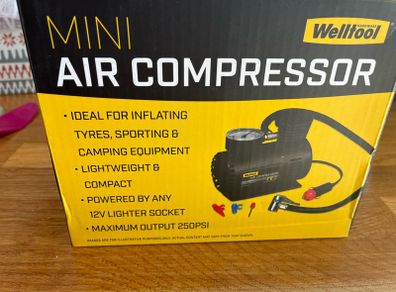 Mini Air Compressor - pump for tires, footballs, bike wheels