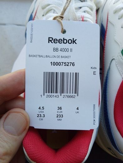Reebok size 4 uk kids