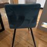 4 Teal velvet kitchen chairs Image 3