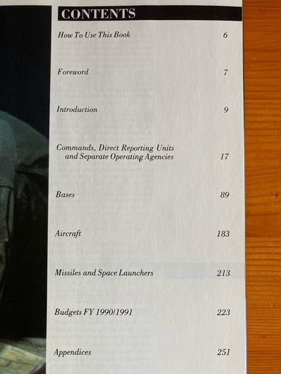 Military book:'The Illustrated Directory of the United States Air Force'