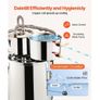 Alcohol Still, 5 Gal / 19 L Stainless Steel Water Alcohol Distiller with Copper Coil for Fast Cooling Image 5