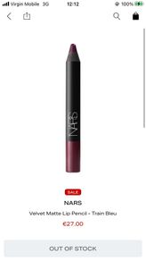 Nars velvet matte lip pencil
