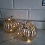 Glass Light-Up Pumpkins X 2 Image 4