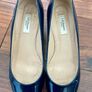 LK Bennett Eevi Navy Patent Espadrille Wedges Image 3