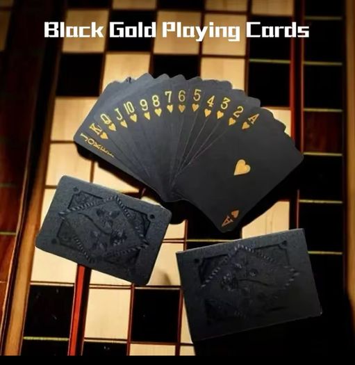 Black gold playing cards