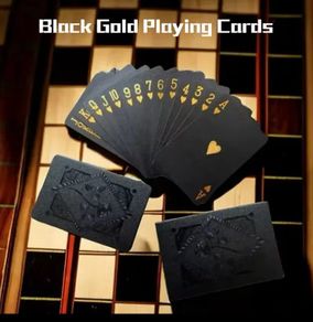 Black gold playing cards